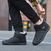 Bottes d’hiver imperméables en coton pour couple – Bottes de neige unisexes avec semelles en caoutchouc antidérapantes