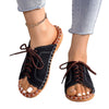 Women's Casual Denim Lace-Up Sandals