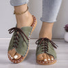 Women's Casual Denim Lace-Up Sandals
