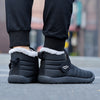 Bottes d’hiver imperméables en coton pour couple – Bottes de neige unisexes avec semelles en caoutchouc antidérapantes