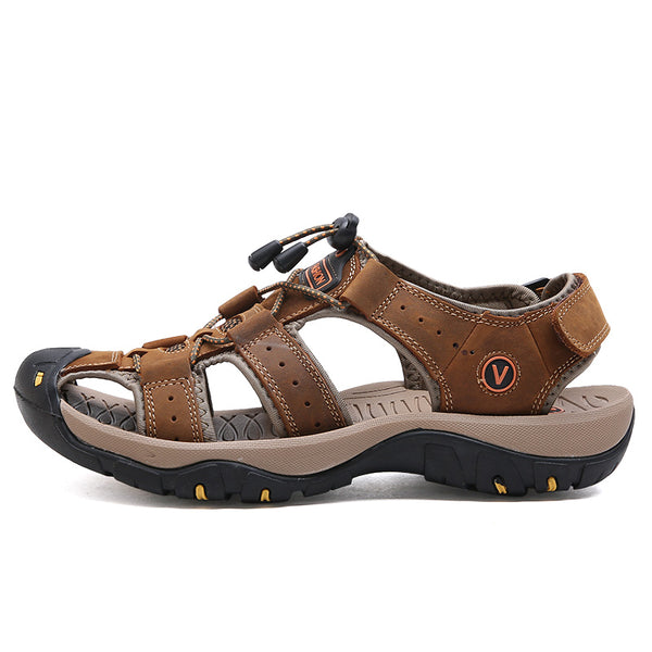 Durable & Protective Closed-Toe Outdoor Leather Sandals (2025)