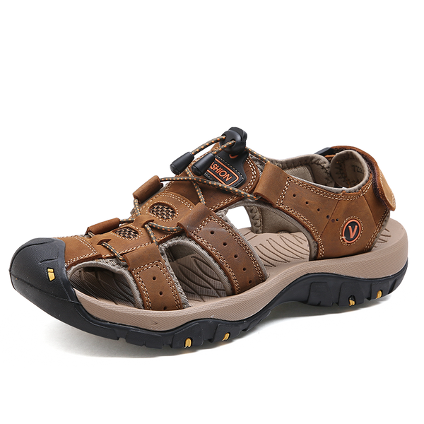 Durable & Protective Closed-Toe Outdoor Leather Sandals (2025)