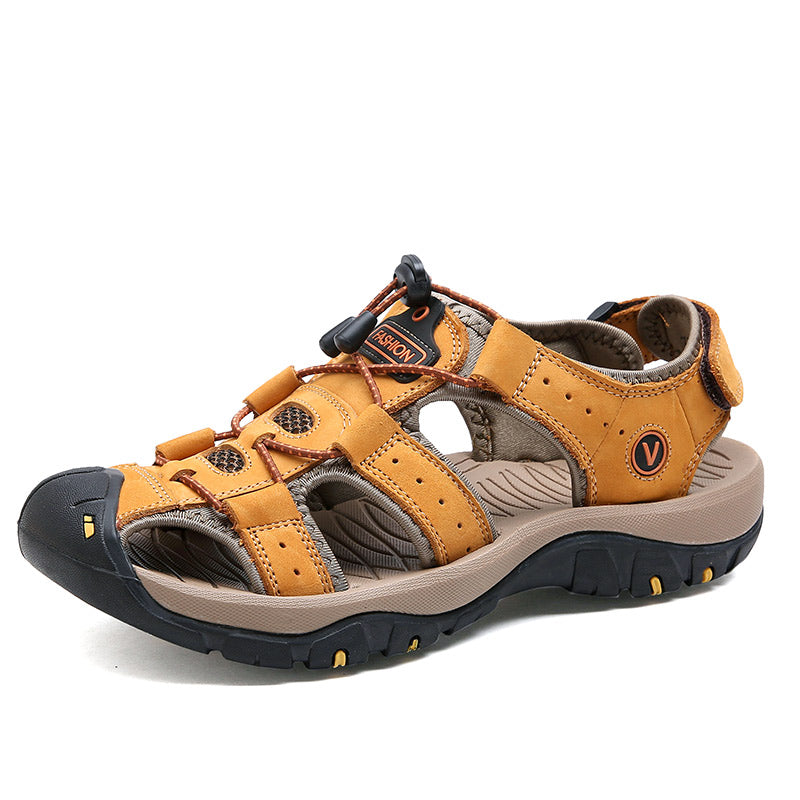 Durable & Protective Closed-Toe Outdoor Leather Sandals (2025)