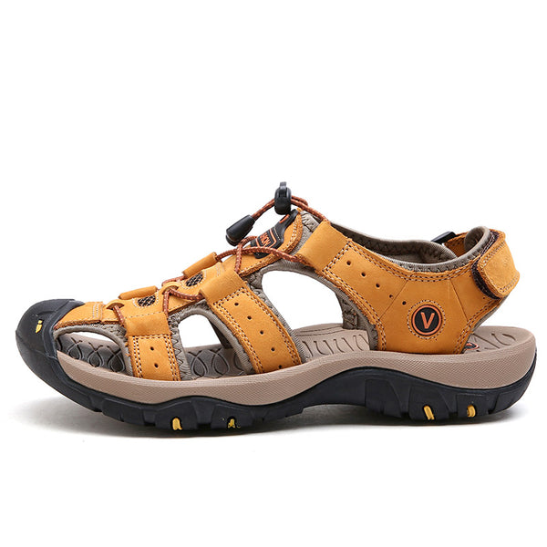 Durable & Protective Closed-Toe Outdoor Leather Sandals (2025)